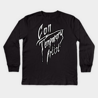 Con|Temporary Artist (in white) Kids Long Sleeve T-Shirt